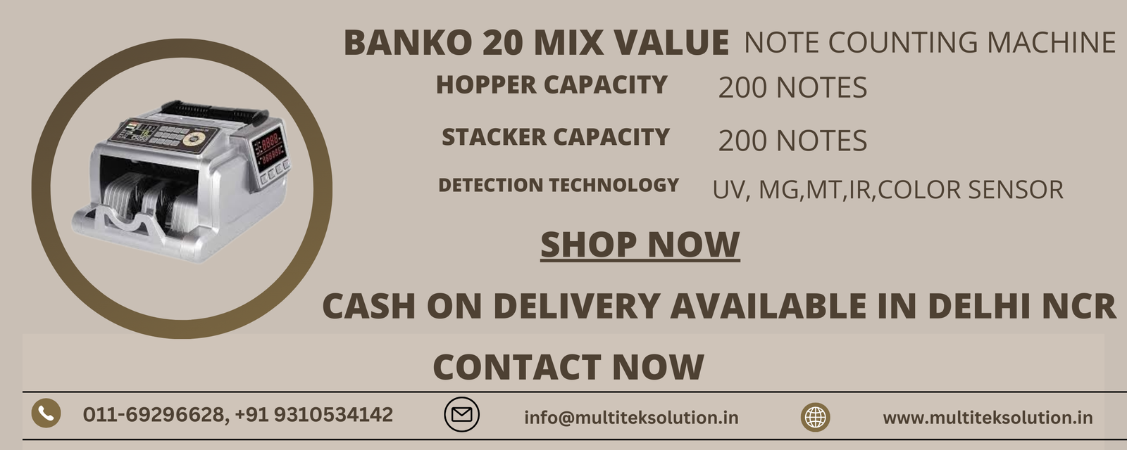 banko 20 Note Counting Machine